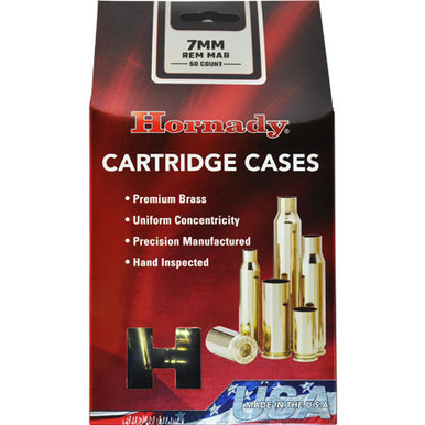 Hornady 7mm Remington Magnum Unprimed Rifle Brass 50cnt-8640
