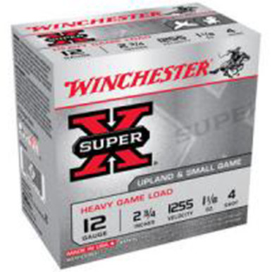 Winchester XU12H4 SuperX 12 Gauge 2.75" 1 1/8 oz 4 Shot 25 Rounds