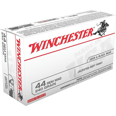 Winchester Q4240 USA 44 Rem Mag 240 GR JSP 50 Rounds