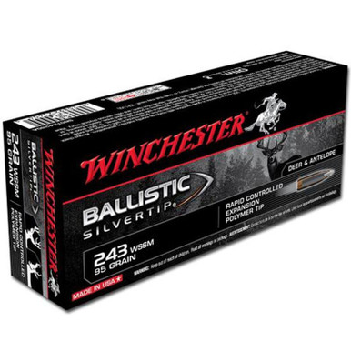 Winchester SBST243SSA 243 WSSM 95 GR Ballistic Silvertip 20 Rounds
