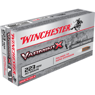 Winchester X223P1 Varmint X 223 40 GR Poly Tip 20 Rounds