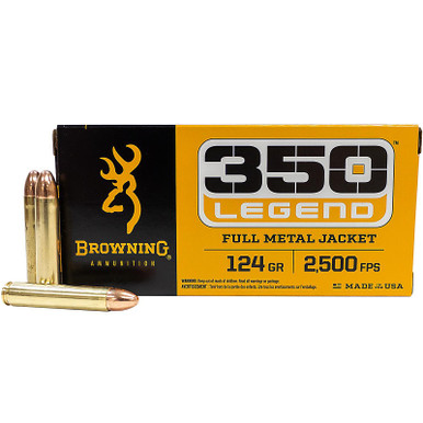 Browning Ammunition 350 Legend 124 gr Full Metal Jacket 20 Rounds