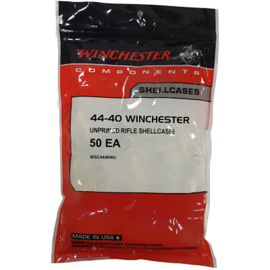 WINCHESTER 44-40 WINCHESTER UNPRIMED RIFLE BRASS CASES 50 COUNT WSC4440WU
