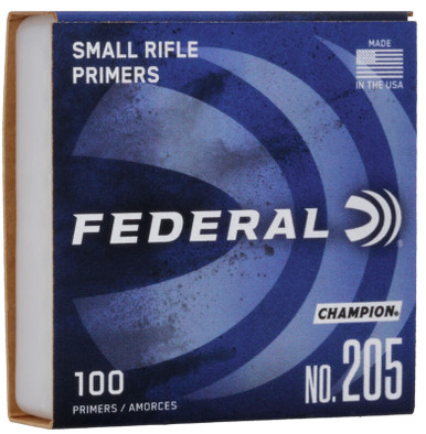 FEDERAL 205 SMALL RIFLE PRIMER 100 CT.