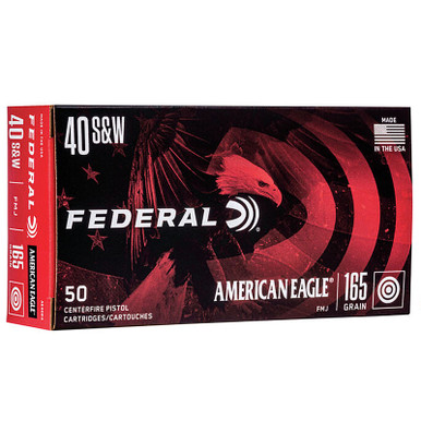 Federal AE40R3 American Eagle 40 S&W 165 GR FMJ 50 Rounds
