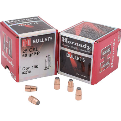 HORNADY 2510 25 CAL .257 60 GR FP 100 CT.