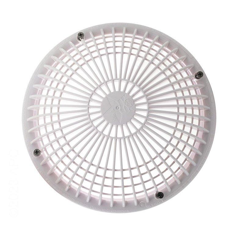 Aquastar - 10 inch Anti-Entrapment Cover with Vented Riser Mud Frame, White