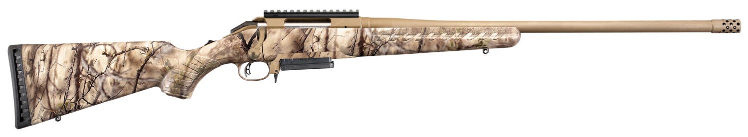 Ruger American 7mm-08 Rem. Rifle 22" 3+1 GO Wild Camo/Burnt Bronze Cerakote
