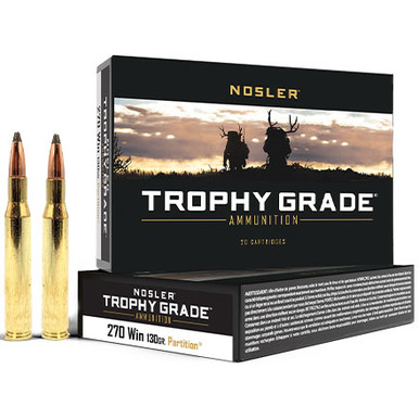 Nosler Trophy Grade .270 Winchester 130gr AccuBond 20Rnd Rifle Ammunition