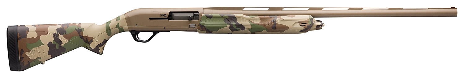 Winchester Guns SX4 Hybrid Hunter 20 Ga 28" 4rd 3" FDE Cerakote Rec/Barrel Woodland Camo Stock Right Hand (Full Size) Includes 3 Invector-Plus Chokes