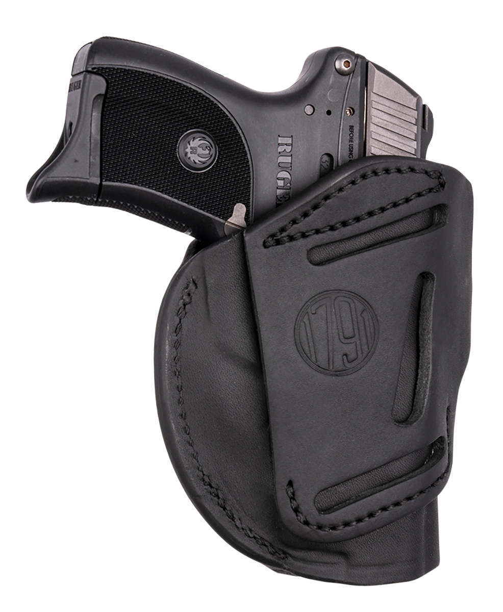 1791 Gunleather 4 Way Concealed Carry IWB/OWB Vintage Black Leather Fits Browning Hi-Power/Colt 1911/Sig Sauer 1911 Belt Loop/Clip Mount RH