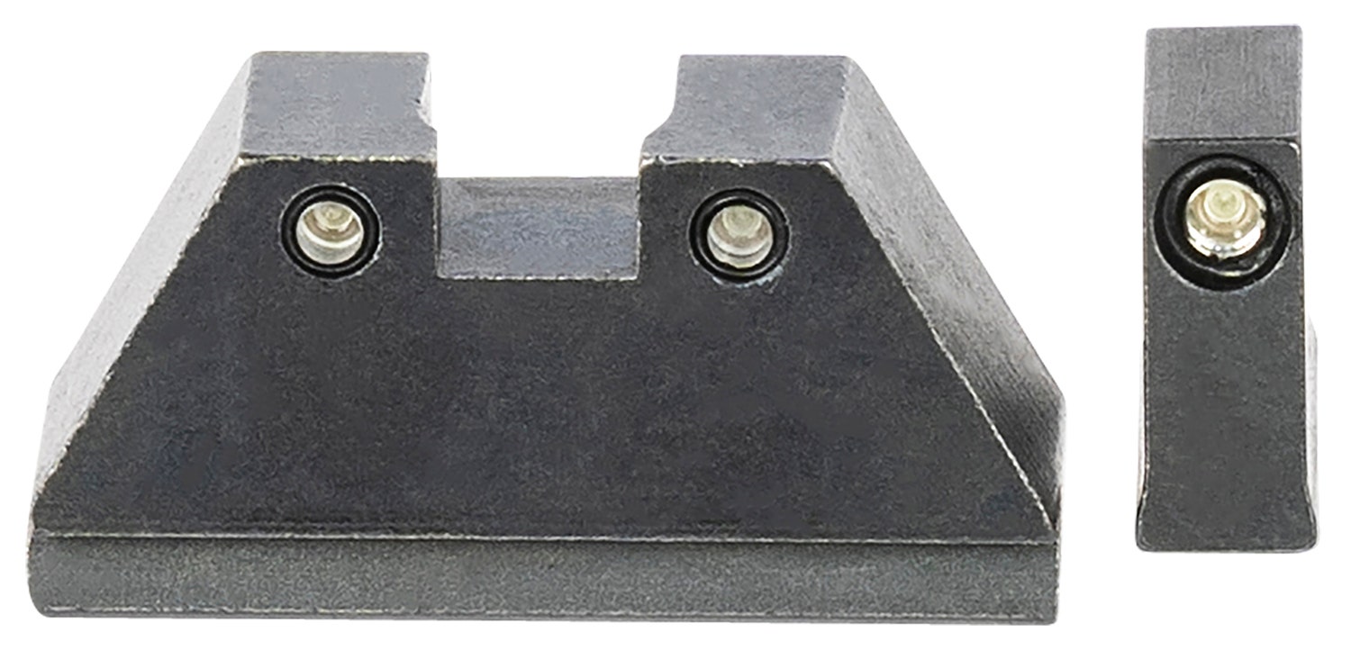 AmeriGlo Tall Suppressor Height Sight XL Tritium Green with Black Outline Front & Rear Black Frame for Most Glock Gen1-5 (Except 42,43)