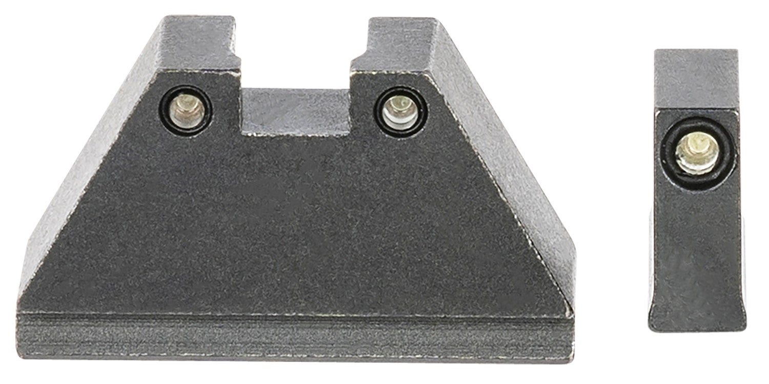 AmeriGlo Tall Suppressor Height Sight 3XL 3-Dot Tritium Green with Black Outline Front & Rear Black Frame for Most Glock Gen1-5 (Except 42,43)