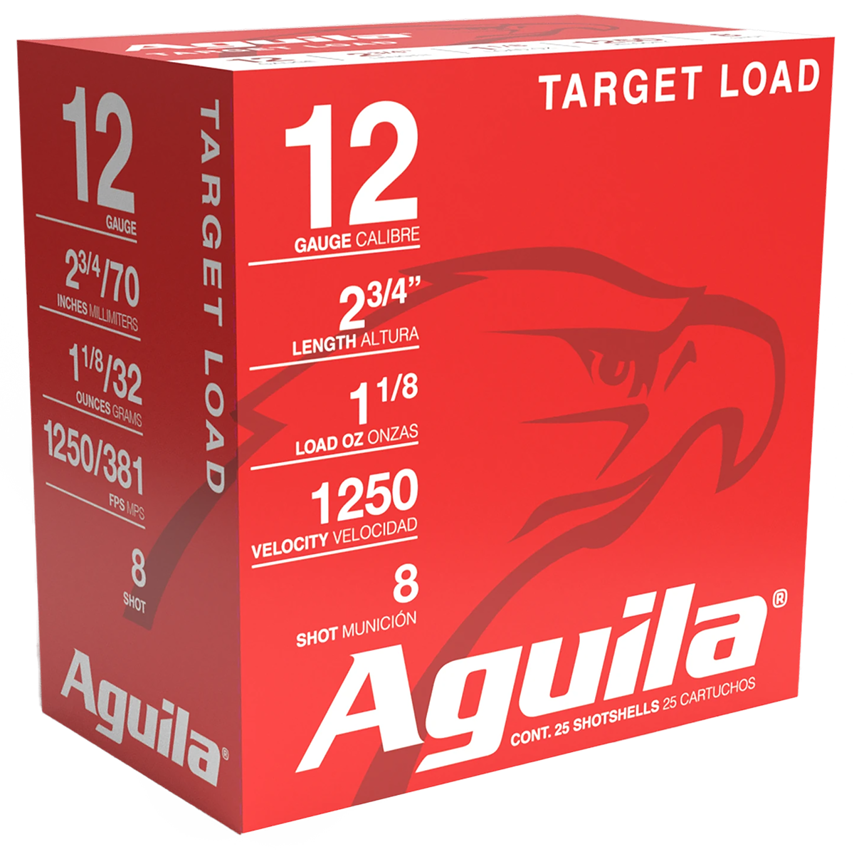 Aguila Target Load Competition 12 Ga 2-3/4" 1-1/8 oz #8 Lead Shot 25 Shells Per Box