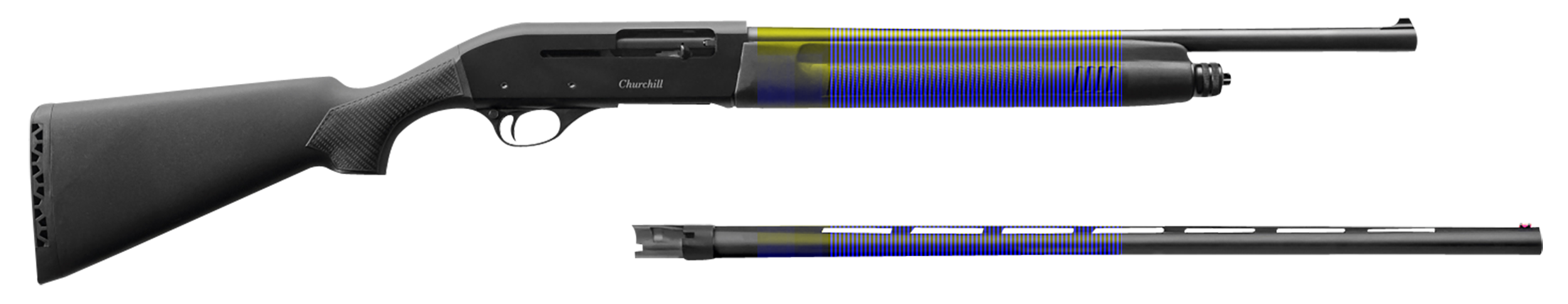 Akkar Churchill 220 Combo 20ga 18.50" & 26" Barrels 3" Blued & Synthetic Shotgun