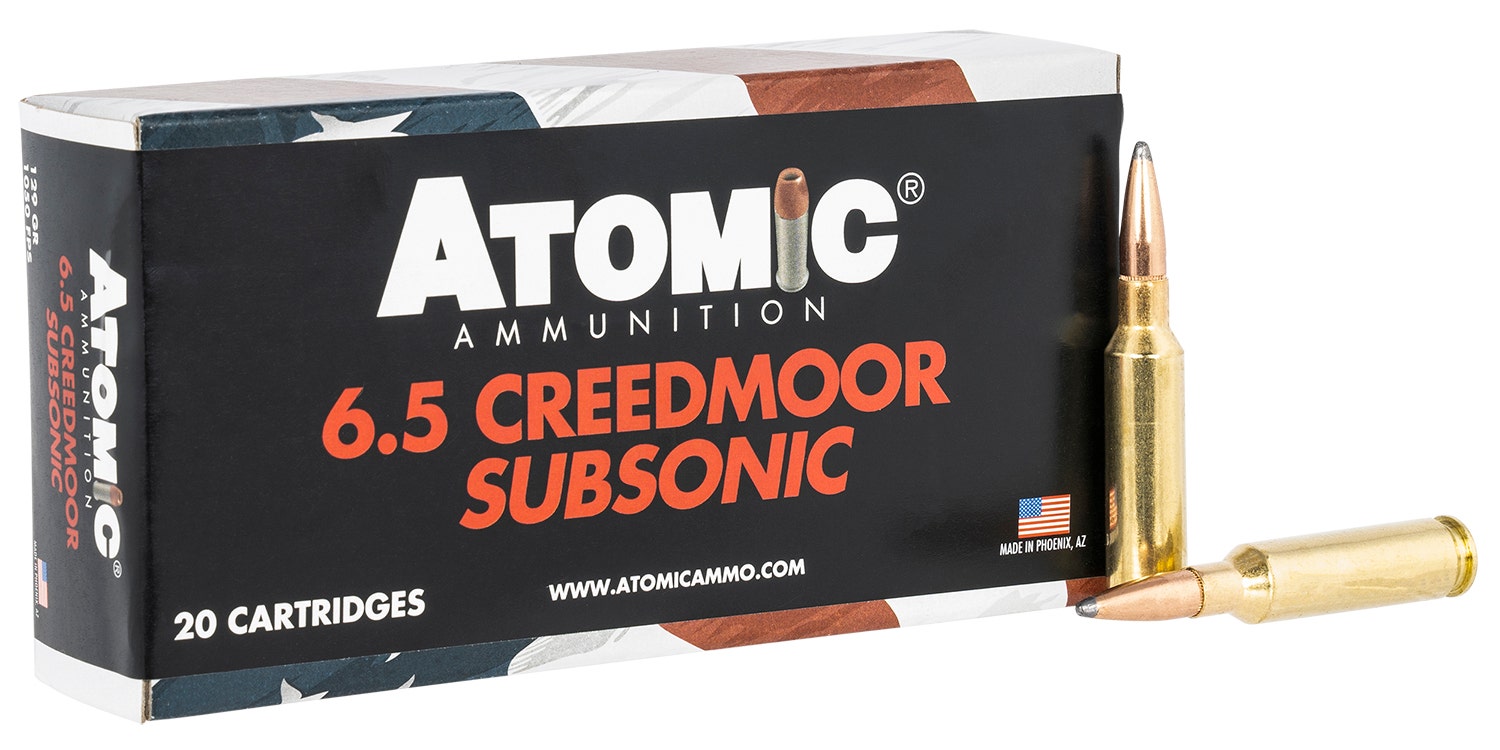 Atomic Ammunition Rifle Subsonic 6.5 Creedmoor 129 Gr. JHP 20/Box