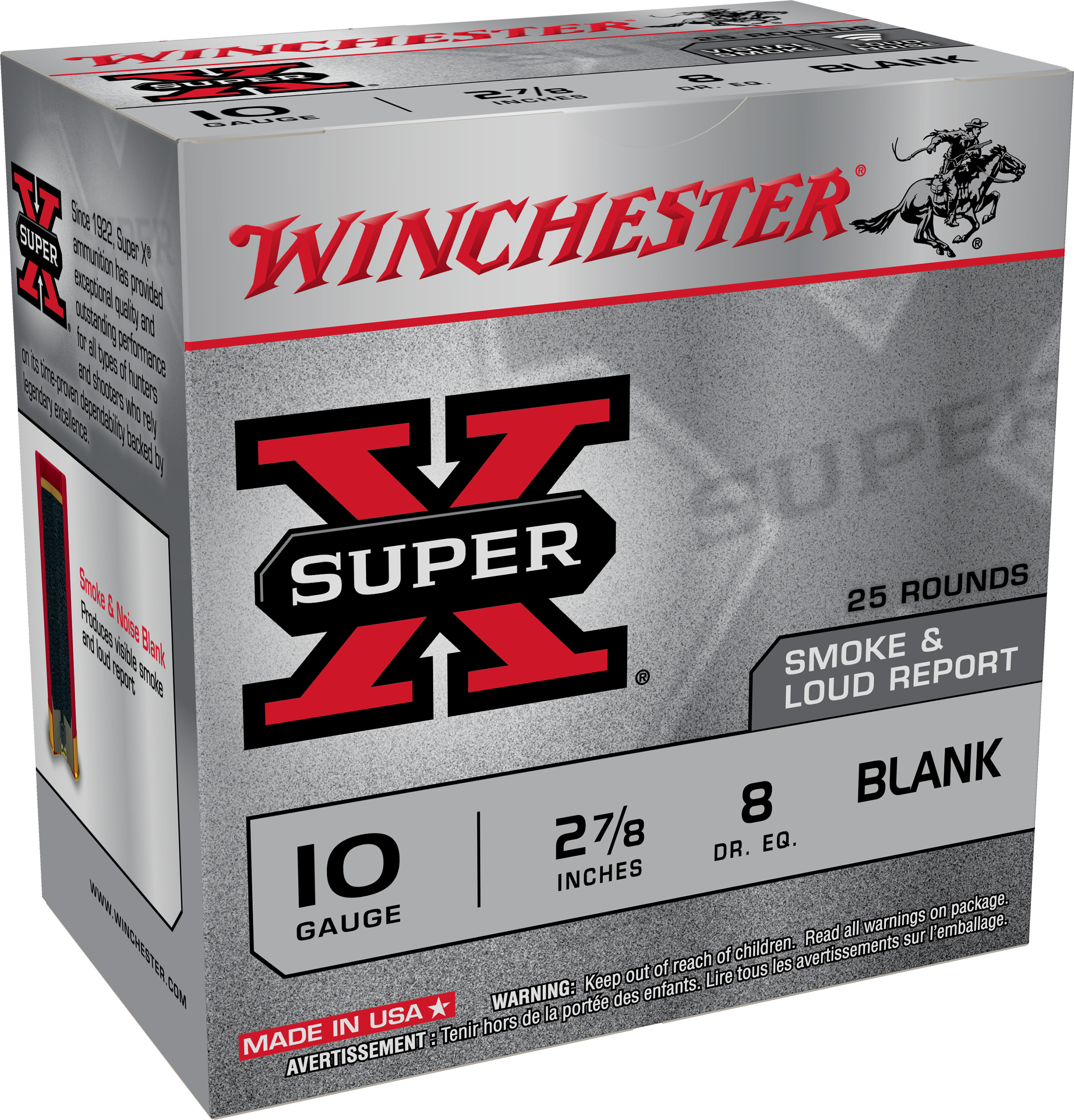 Winchester Ammo Super X Blank 2.87" 25 Box