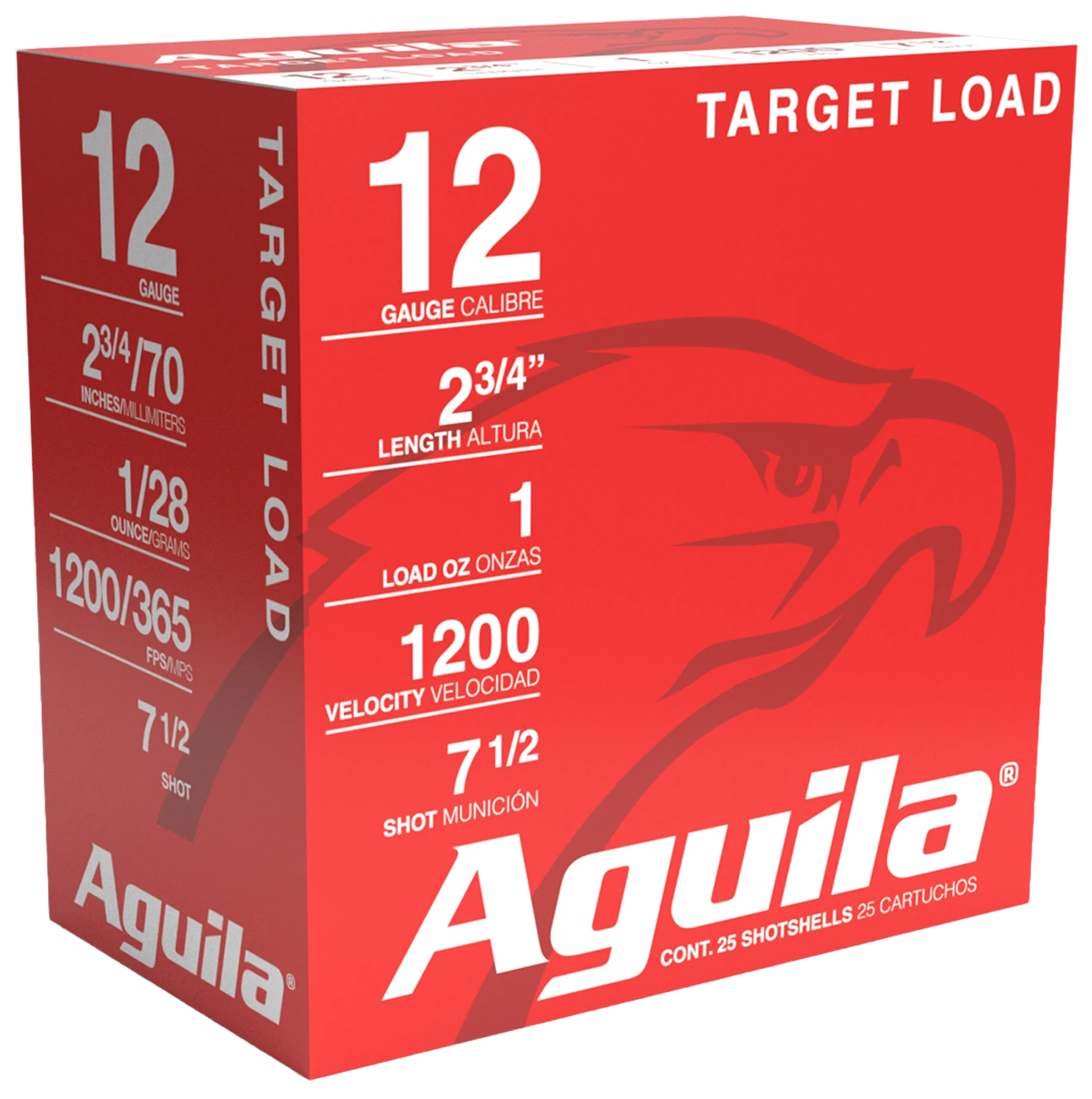 Aguila Target Load Competition 12 Ga 2 3/4" 1 oz #7.5 Lead Shot 25 Shells Per Box