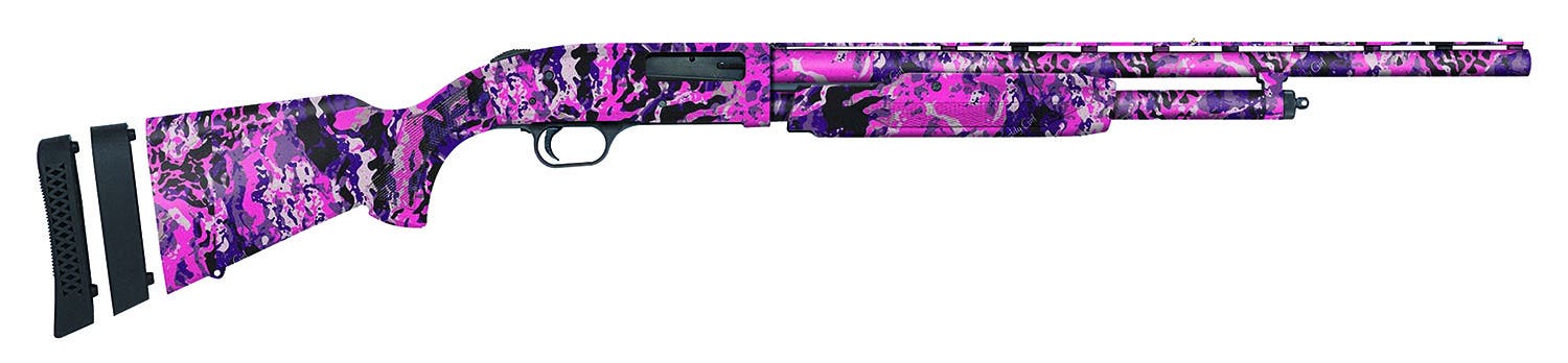 Mossberg 500 Super Bantam 20 Gauge with 22" Barrel, 3" Chamber, 5+1 Capacity, Overall Muddy Girl Wild Finish & Synthetic Stock Right Hand (Youth)