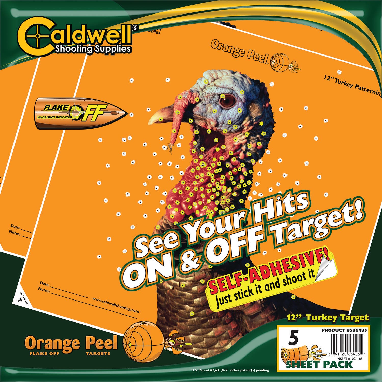 Caldwell Orange Peel Self Adhesive 12" Turkey Target 5/Pack