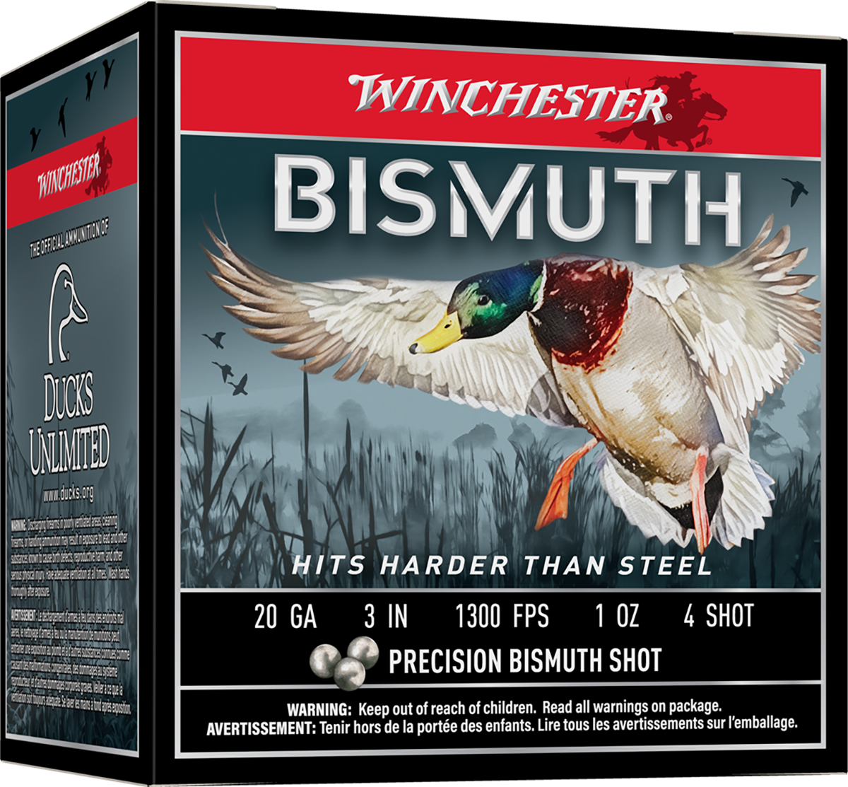 Winchester Bismuth 20ga 3" 1-1/8 oz #4 Tin-plated Shot 25 Shells Per Box