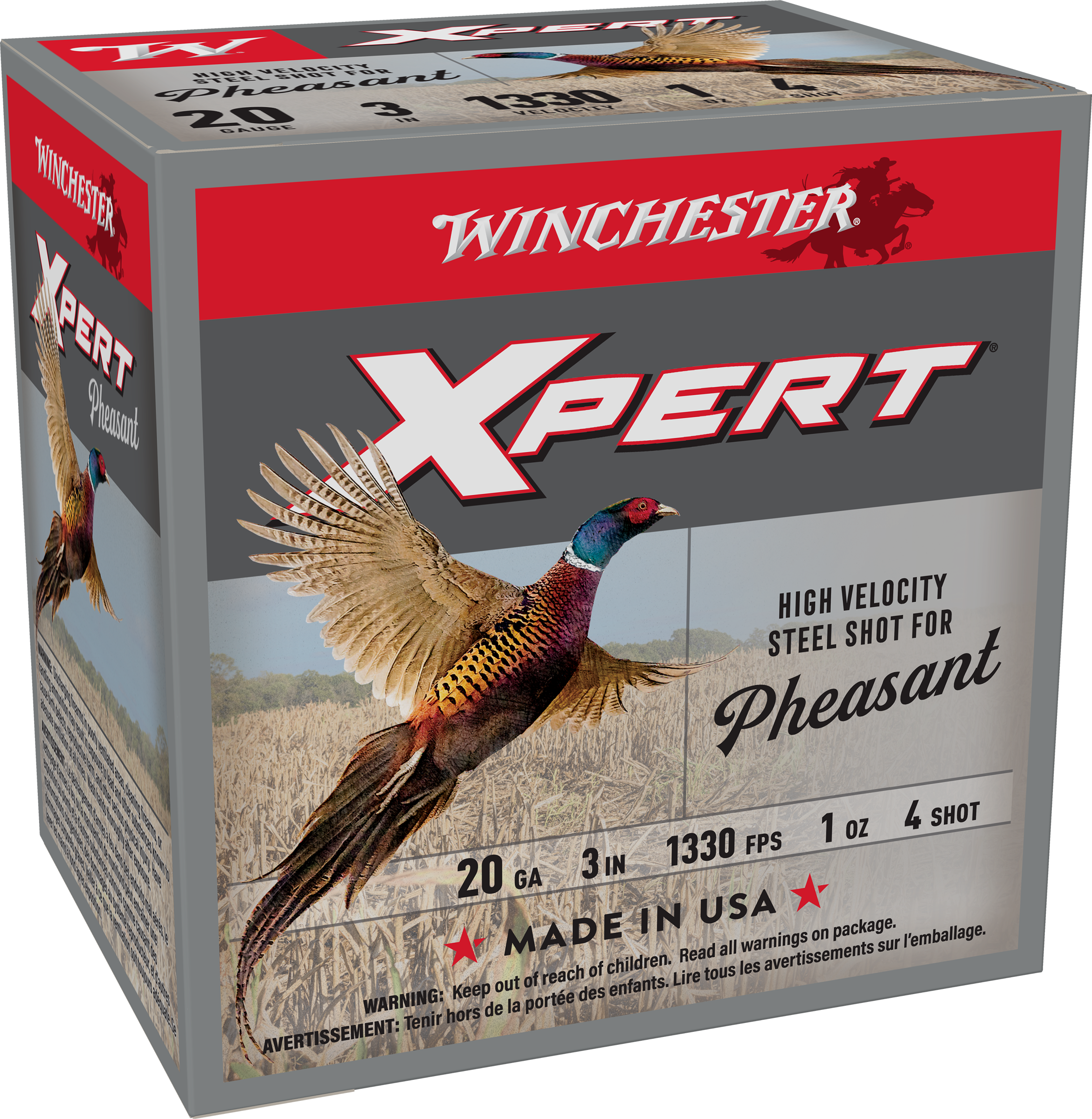 Winchester Ammo Xpert Pheasant  20 Gauge 3" 1 oz 4 Shot 25 Bx/ 10 Cs (Lead Free)