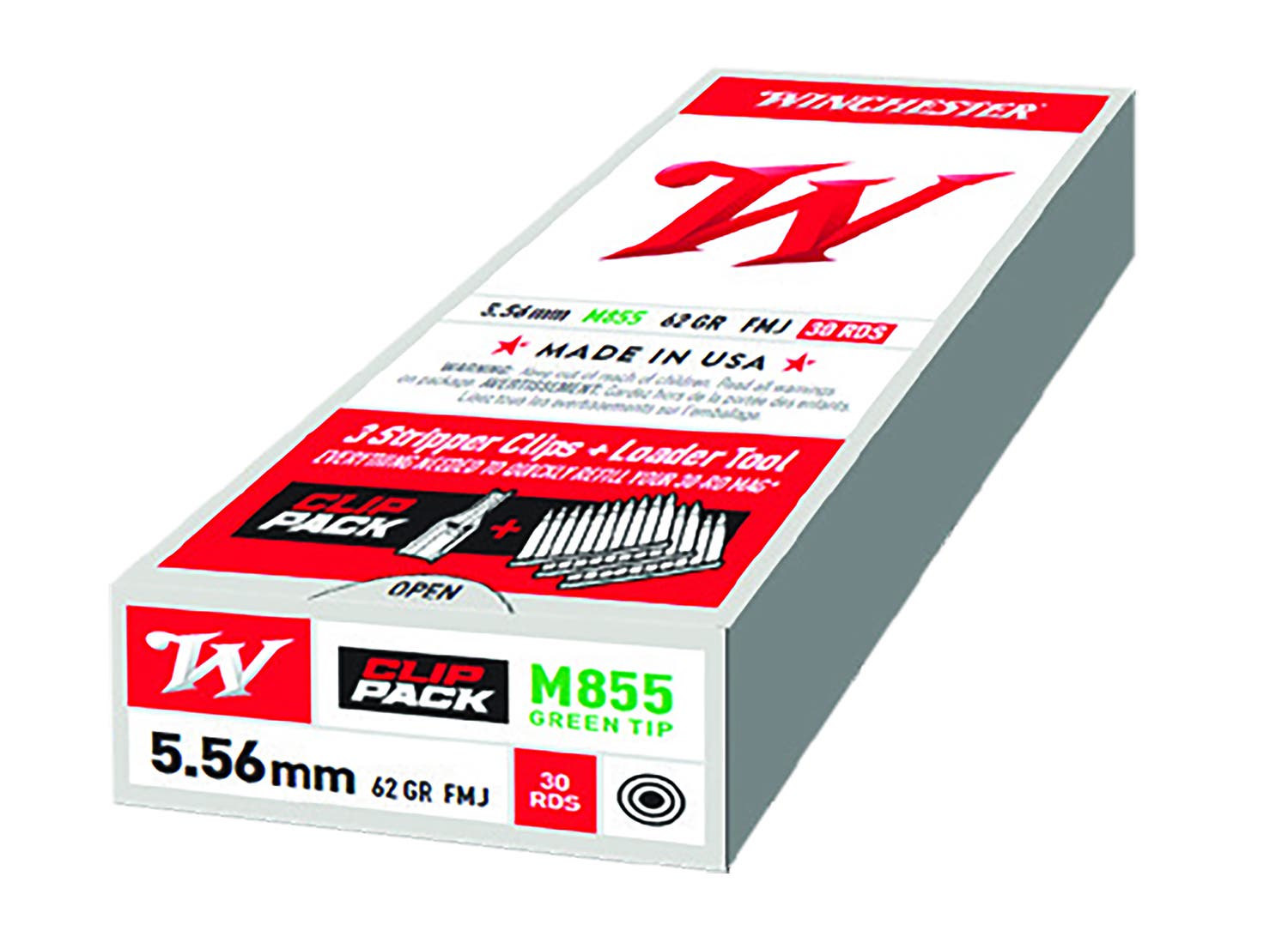 Winchester USA 5.56x45mm NATO 62 Gr FMJ 30/Box