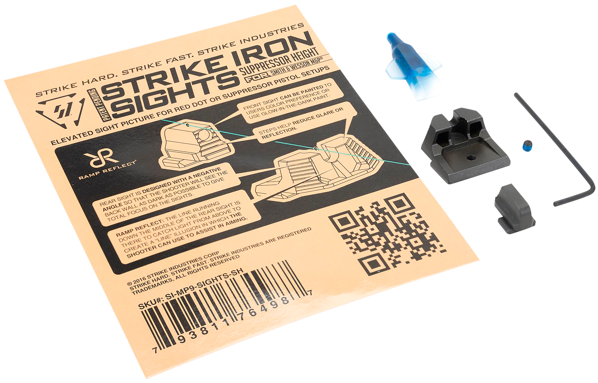 Strike Suppressor High Sights, Si Mp9-sights-sh      M&p Frt&rear Sights Suppress