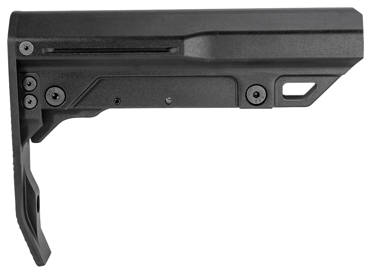 Mission First Tactical  Battlelink Minimalist Mil-Spec Stock Black Aluminum for AR-15 Mil-Spec Buffer Tubes