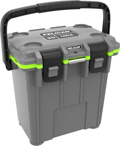 Pelican 20 Quart Elite Cooler - Gray/Green