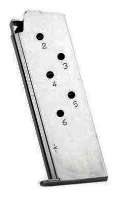 MEC-GAR MGCO4506N 1911 .45 ACP 6Rnd Nickel Finish Magazine