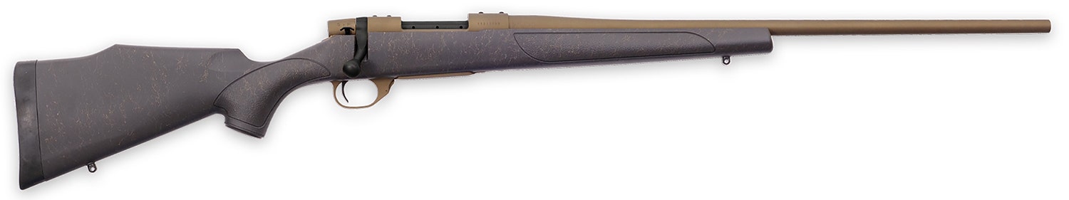 Weatherby Vanguard Weatherguard Full Size 7mm Rem Rifle 24" Black w/ Bronze Webbing VWB7MMRR4T