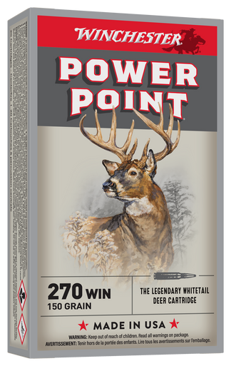 Winchester Super-X 270 WSM 150 gr Power-Point Rifle Ammunition 20 rds