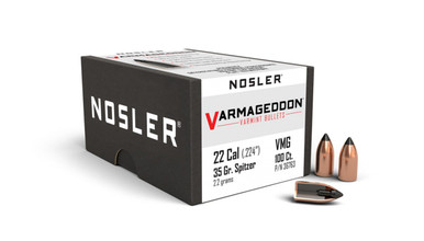 Nosler Varmageddon 36763 .22 Cal 35 gr Tipped Bullets-100cnt