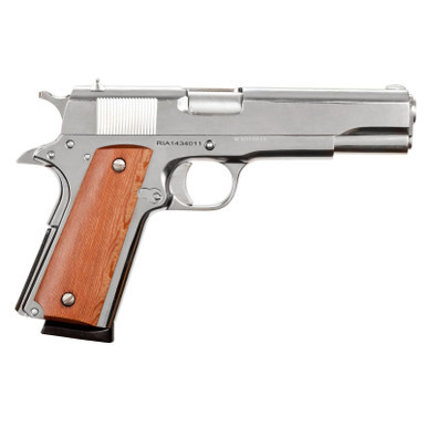 Armscor Precision Rock Island Armory 1911-A1 GI Standard 45 ACP 5" Polished Nickel Standard Sights 8 Round