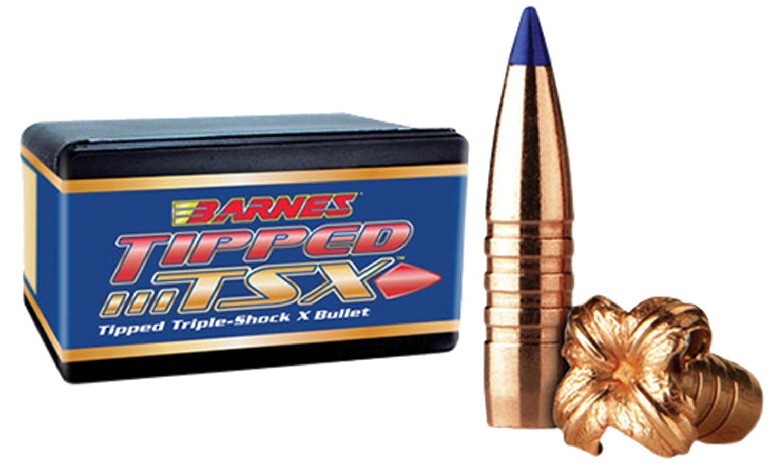Barnes Triple-Shock X-Bullets Tipped Lead Free .30 Caliber .308 Dia. 110 Gr Flat