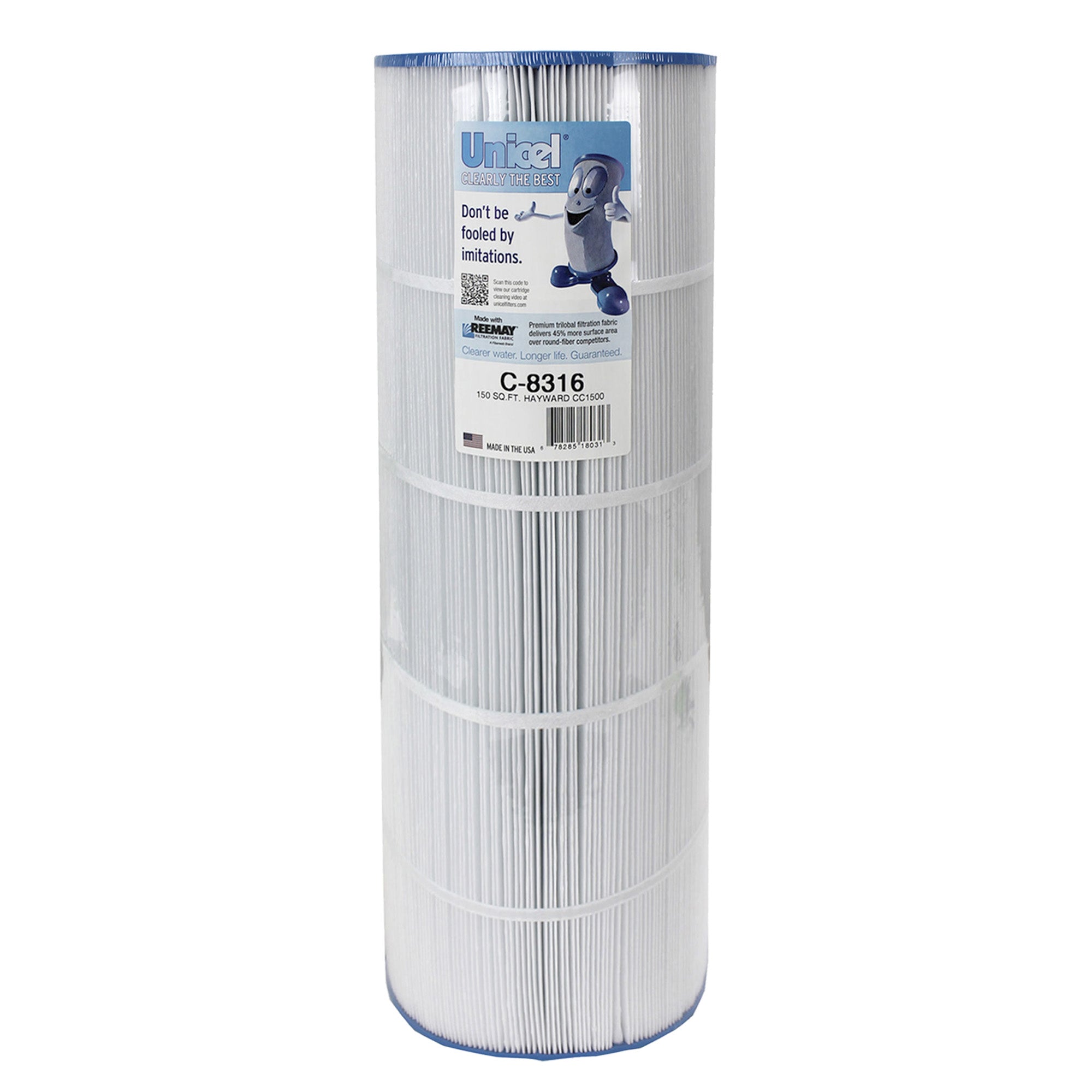 Unicel C-8316 Replacement 150 Sq Ft Swimming Pool Filter Cartridge, 215 Pleats