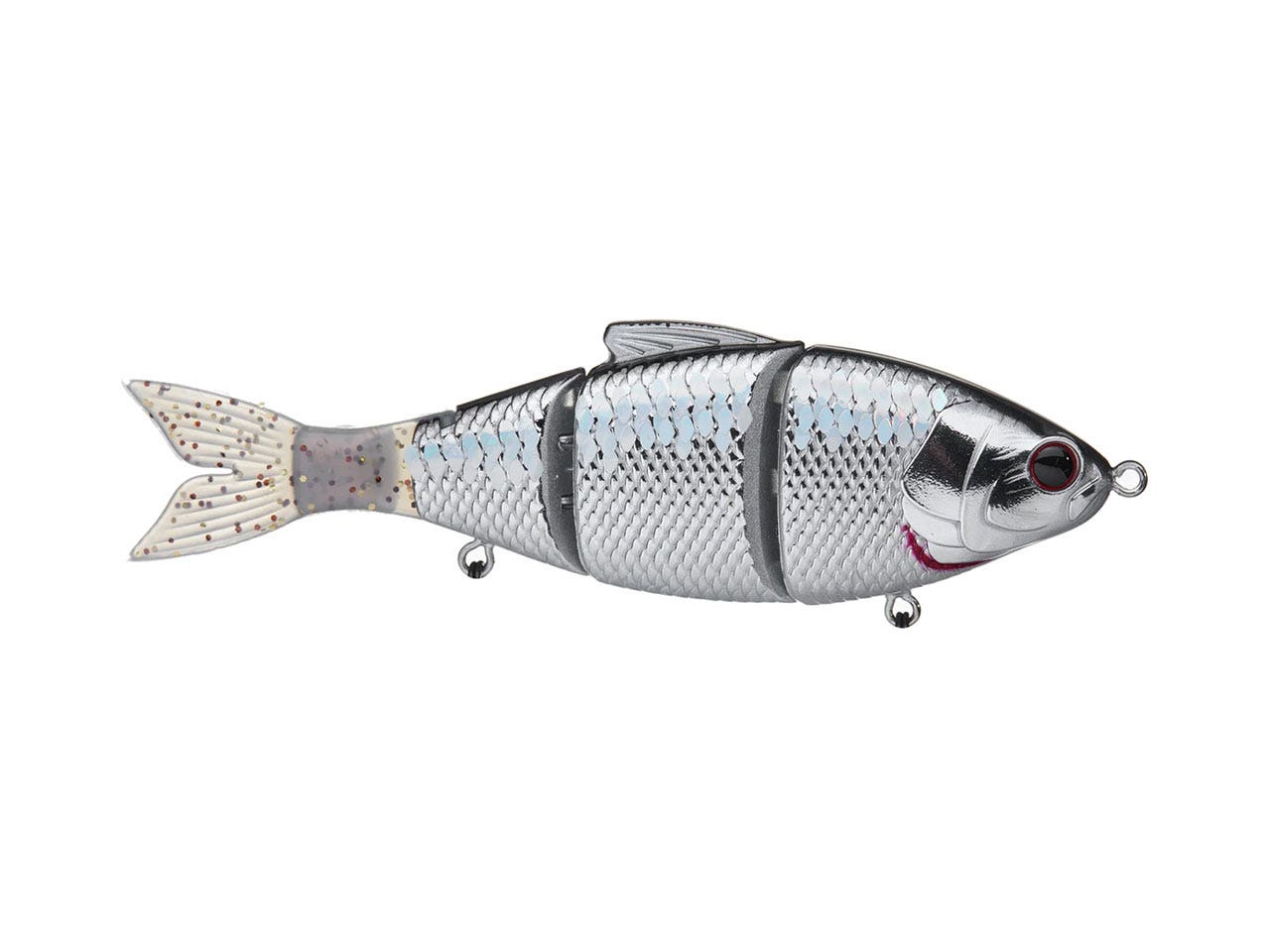 6th Sense Trace Slow Sink Swimbait - 5" Chrome Black Back