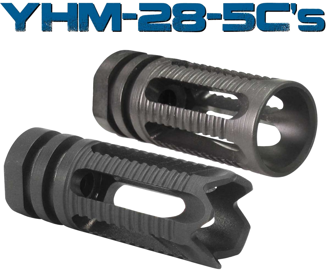 Yhm Phantom Comp/flash Hider - 5.56 Smooth 1/2x28 Threads