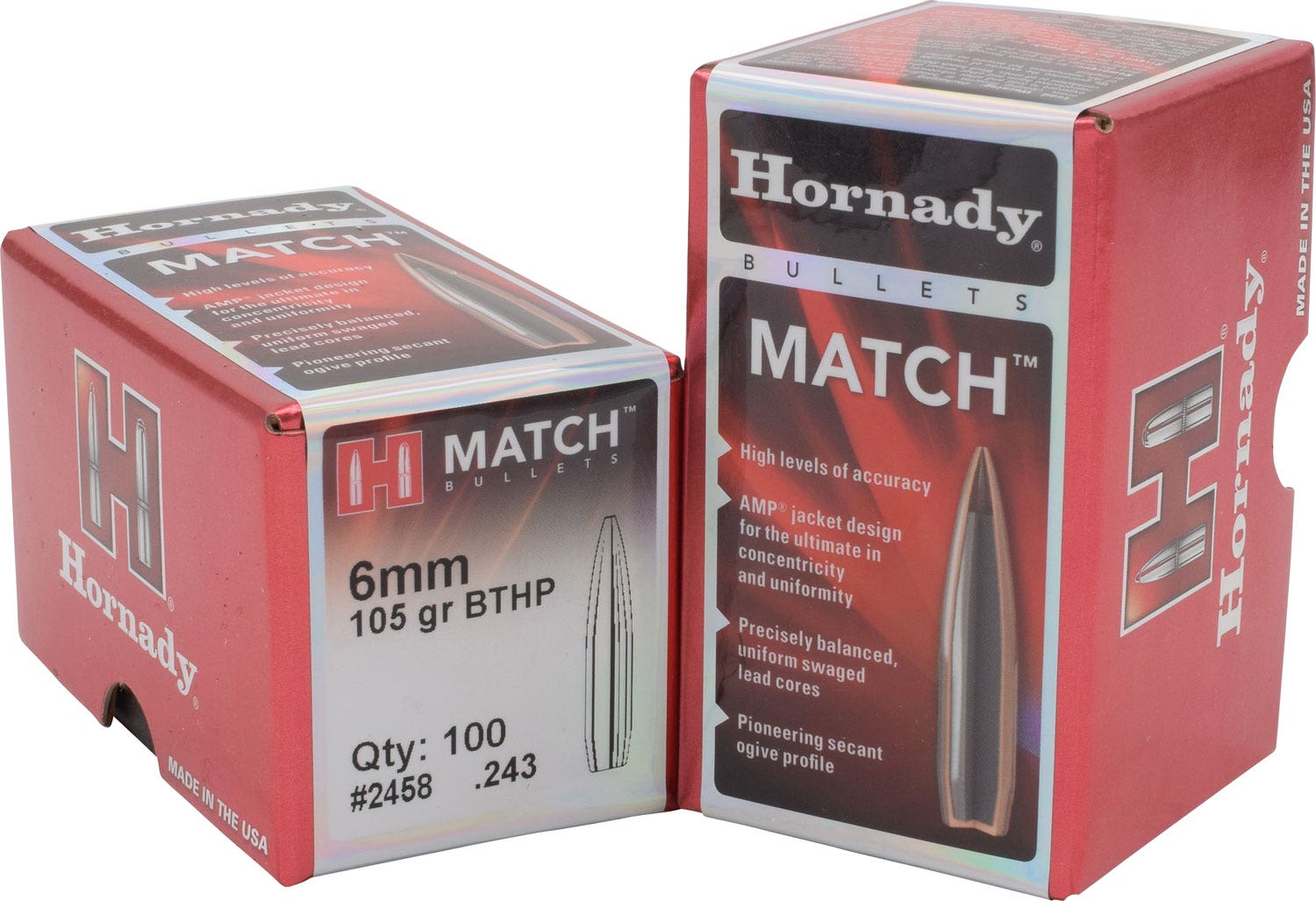 Hornady .224 22 Cal 68 GR BTHP MATCH