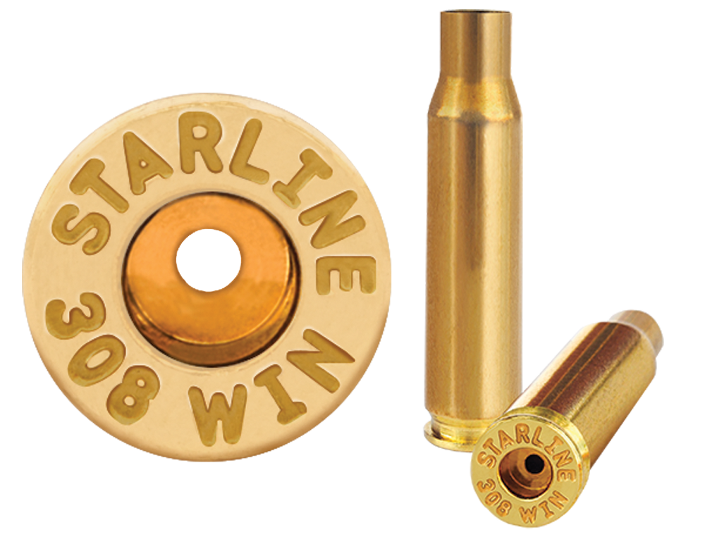 Starline Brass Unprimed Cases, Star 308wineup-50        Unp Brass 308 Winchester