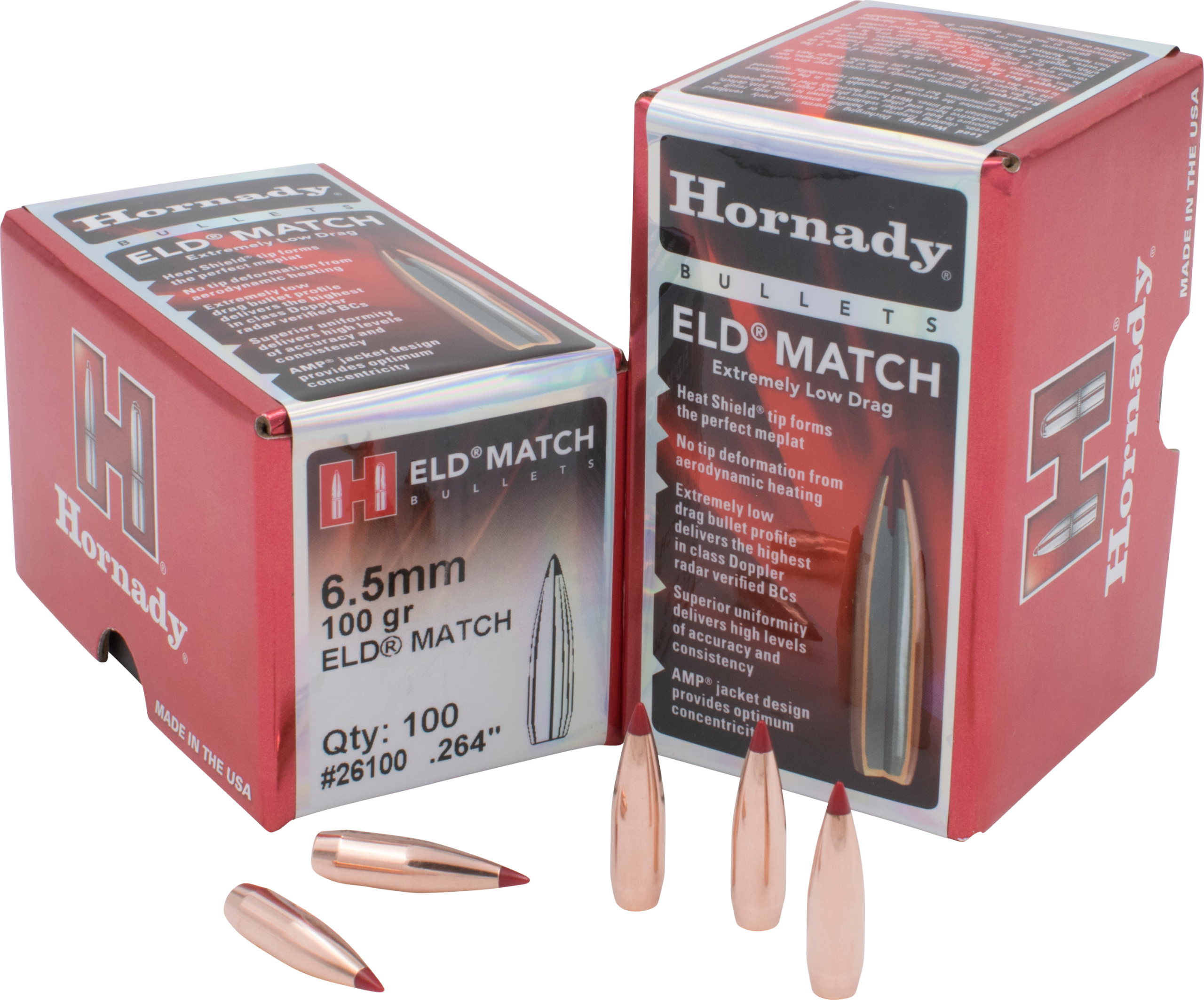 Hornady Bullets 6.5mm .264 - 100gr. Eld-match  100ct