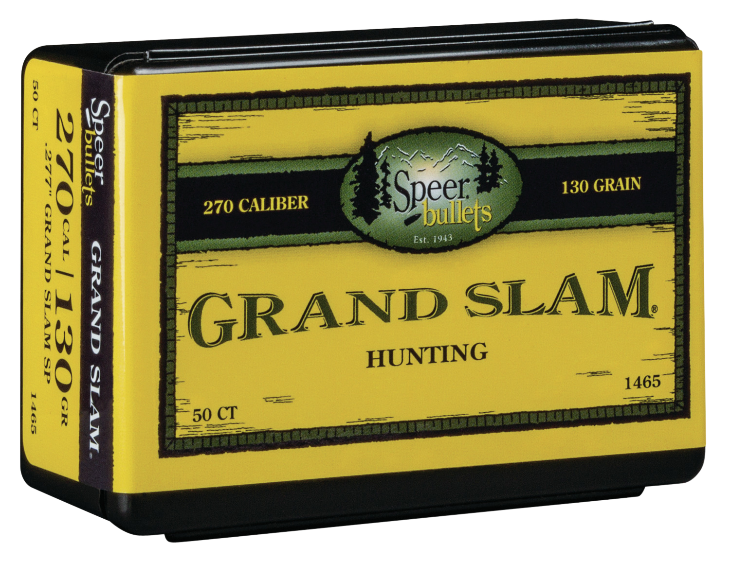 Speer Ammo Grand Slam, Speer 1465      Bull .277 130 Grandslam         50