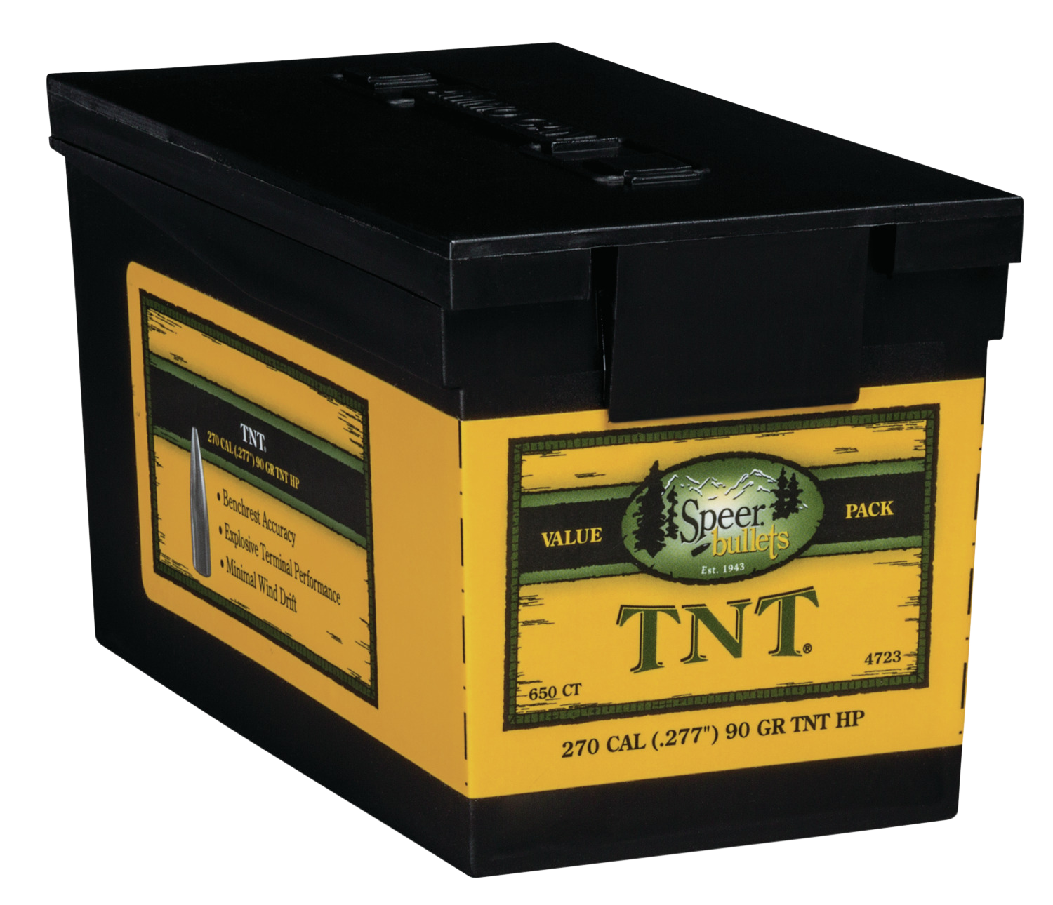 Speer Ammo Tnt, Speer 4723      Bull .277  90 Hp Tnt Vp        650