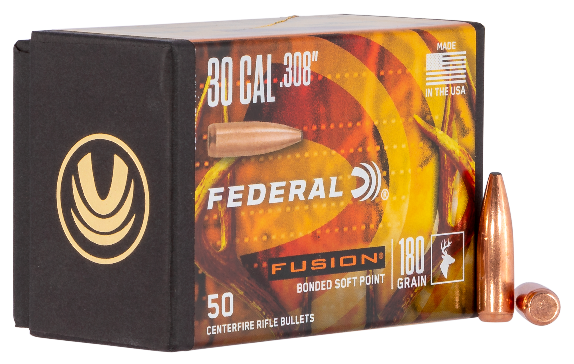 Federal Fusion Component, Fed Fb308f4     Bull .308 180fus        50/4