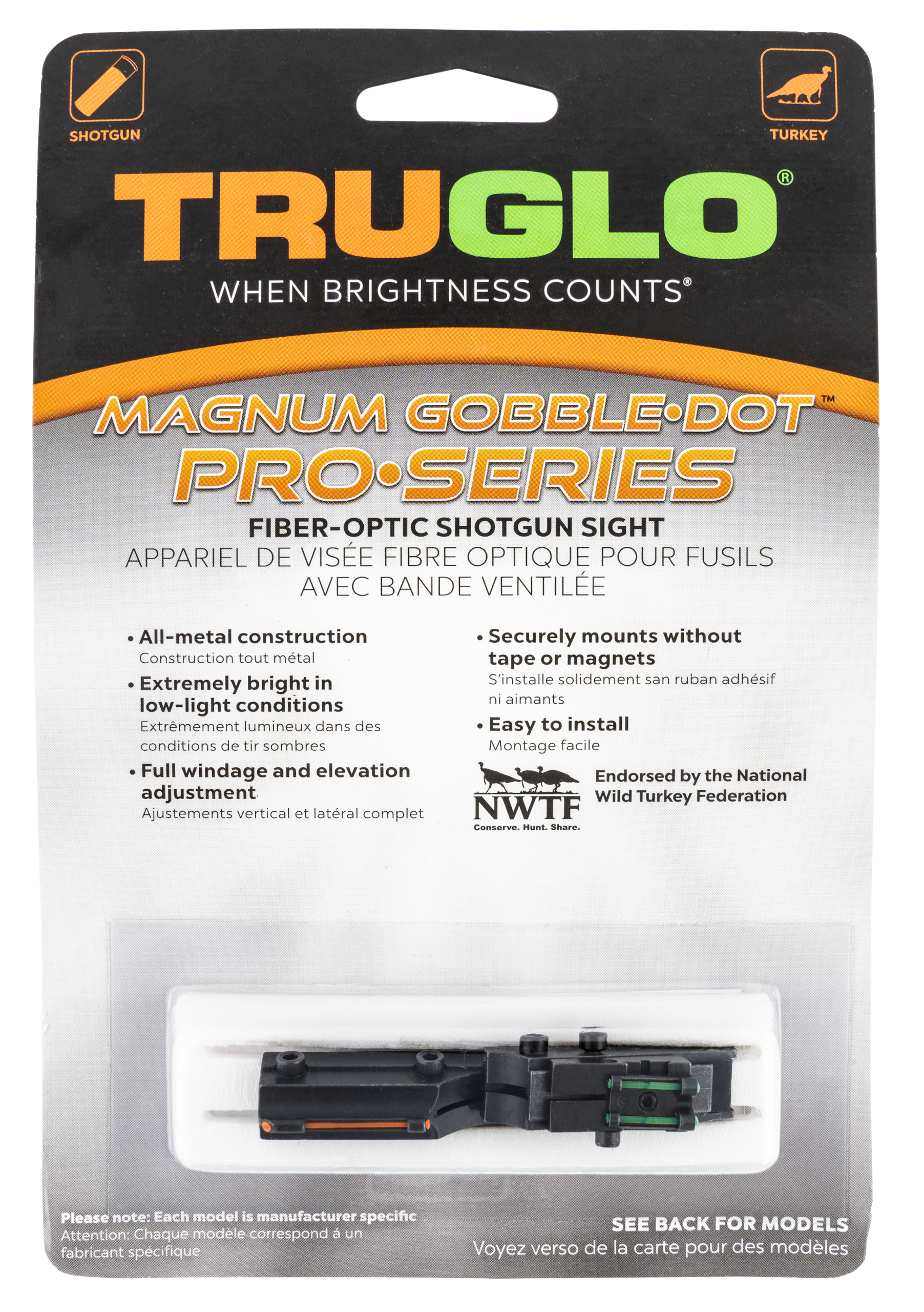 Truglo Sight Set Gobble-dot - Pro Series 6mm Rib Red/green