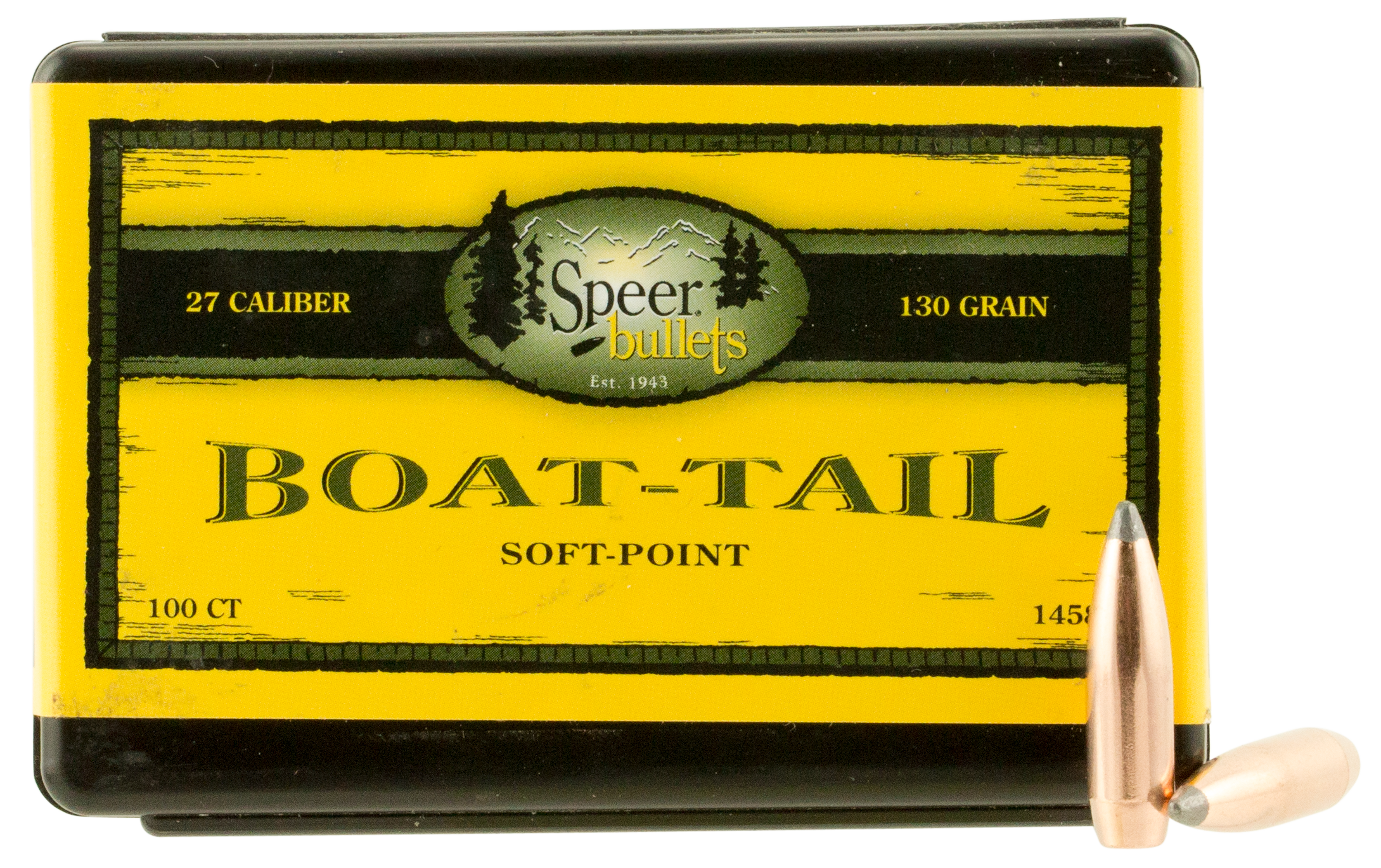 Speer Ammo Boat-tail, Speer 1458      Bull .277 130 Sptzr Bt         100
