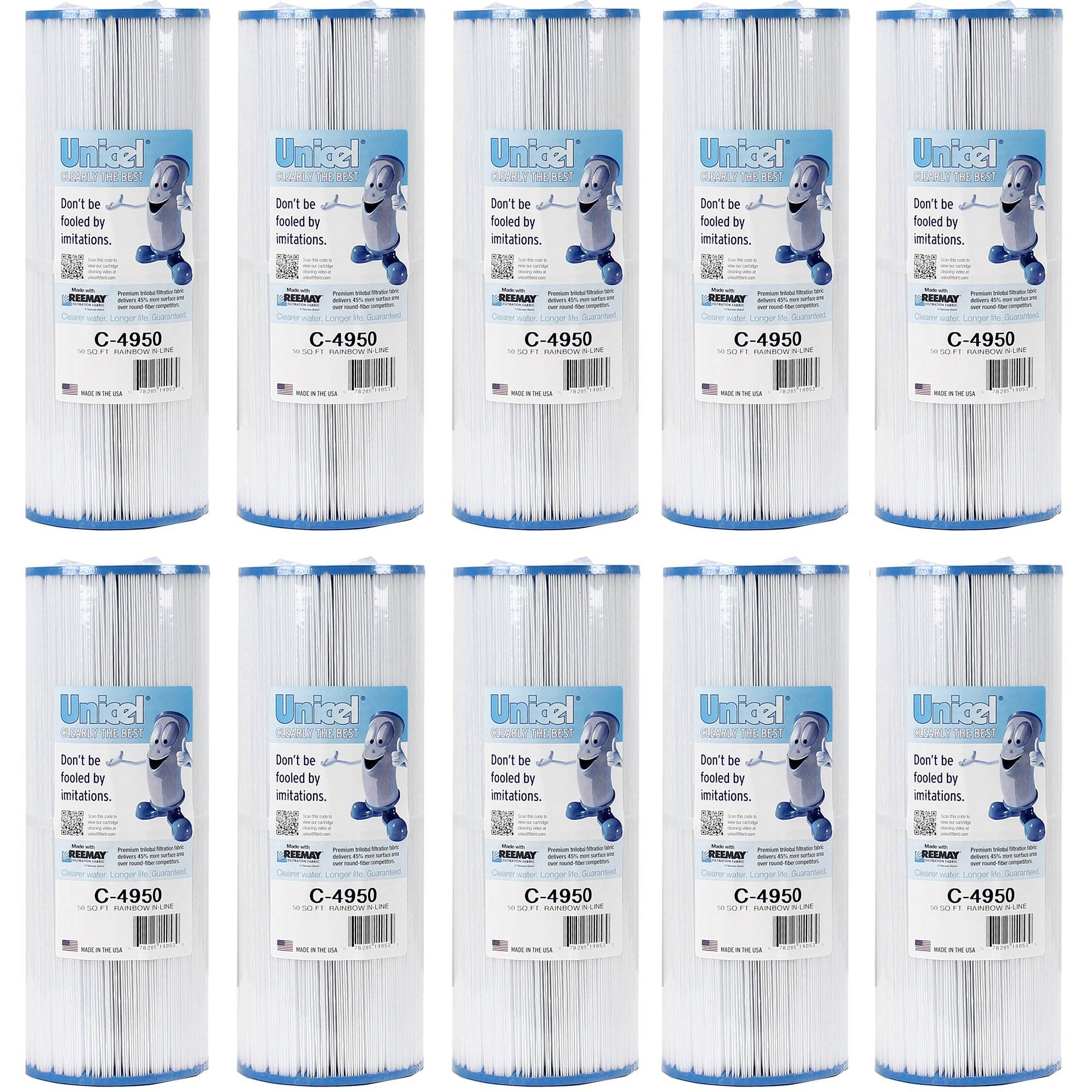Unicel C-4950 Replacement 50 Sq Ft Pool Hot Tub Spa Filter Cartridge (10 Pack)