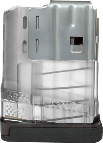Lancer Magazine L7awm Sr-25 - 7.62x51 5rd Translucent Clear