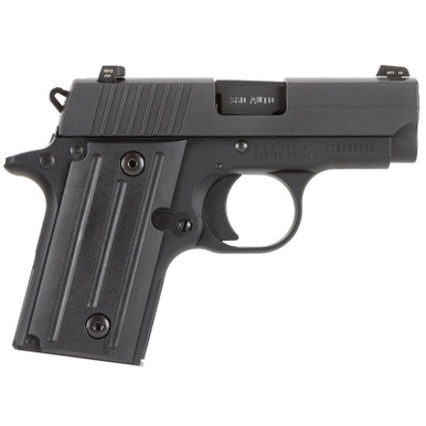 Sig P238 380 ACP 2.7In Nitron Black SAO Siglite Polymer Grip (1) 6RD Steel MAG MA Compliant, 238M380BSS